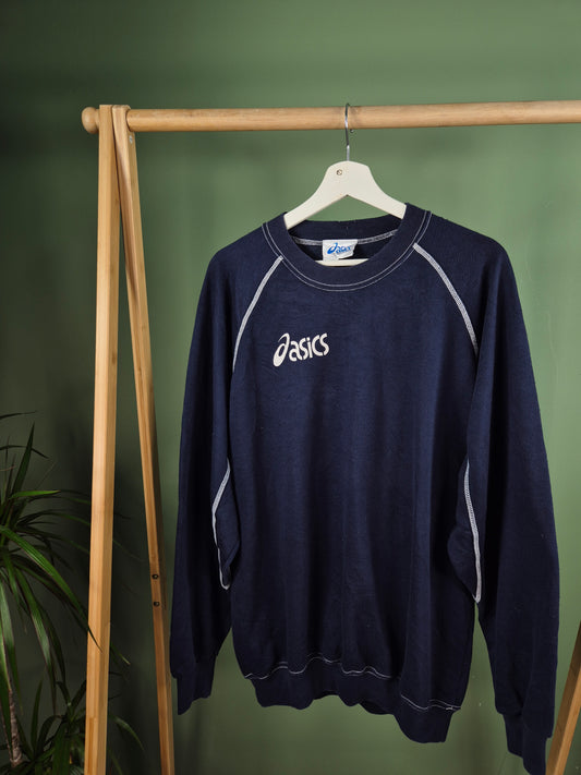 Asics Sweater Heren | Blauw | Maat XXL