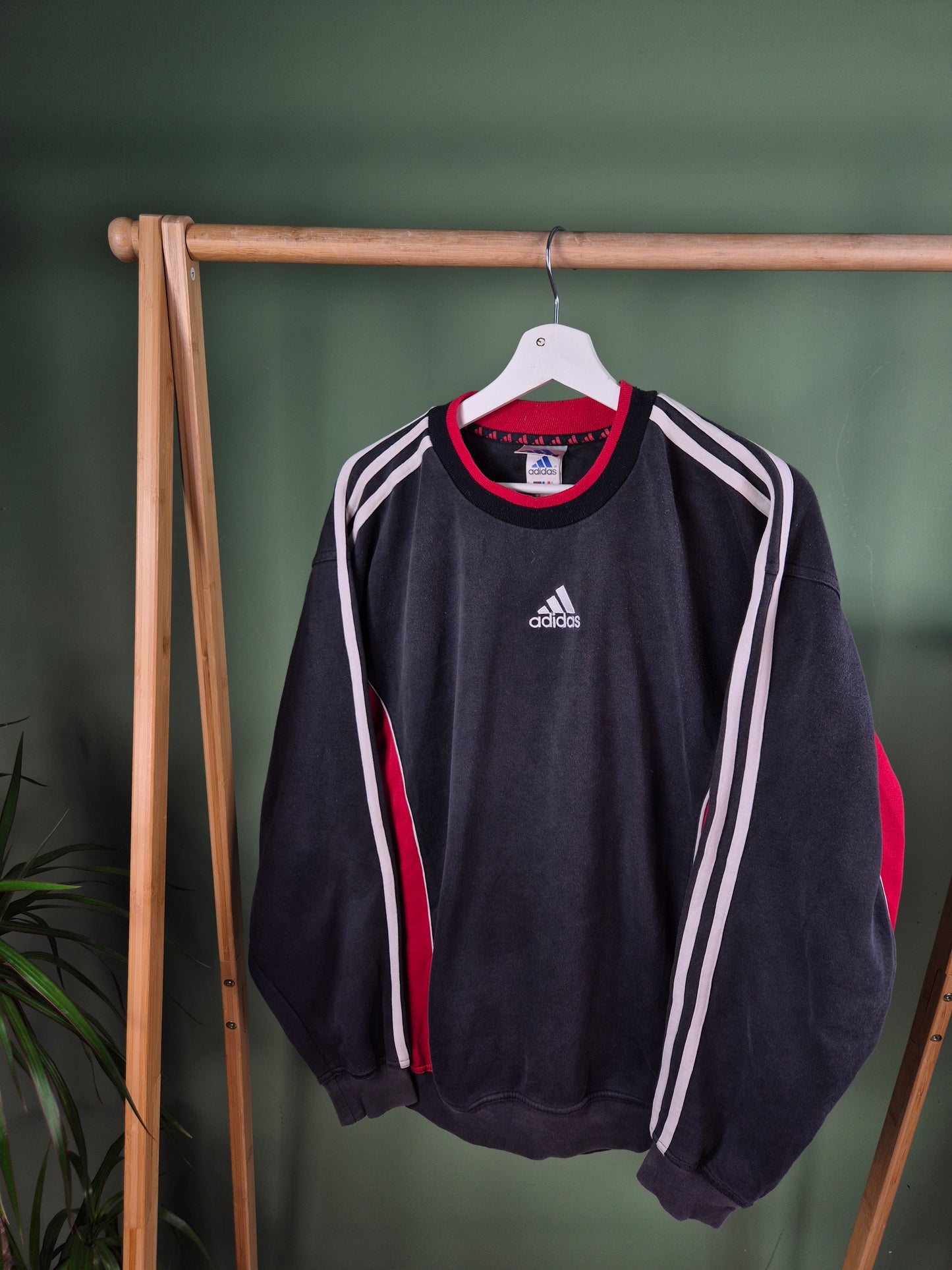 Adidas Center Logo 90s Sweater Heren | Zwart | Maat M