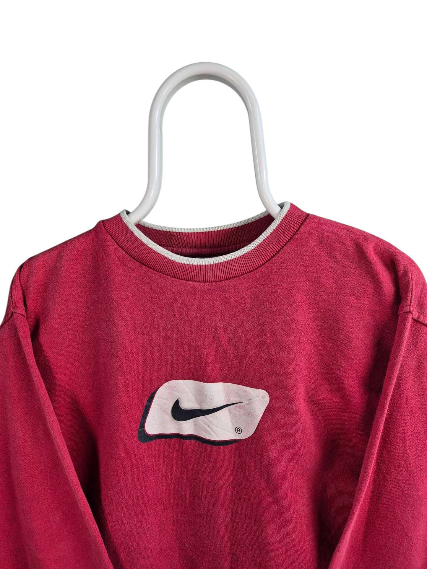 NIKE swoosh sweater L rood dames