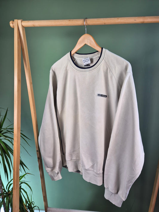 Adidas Sweater Heren | Crème Wit | Maat M
