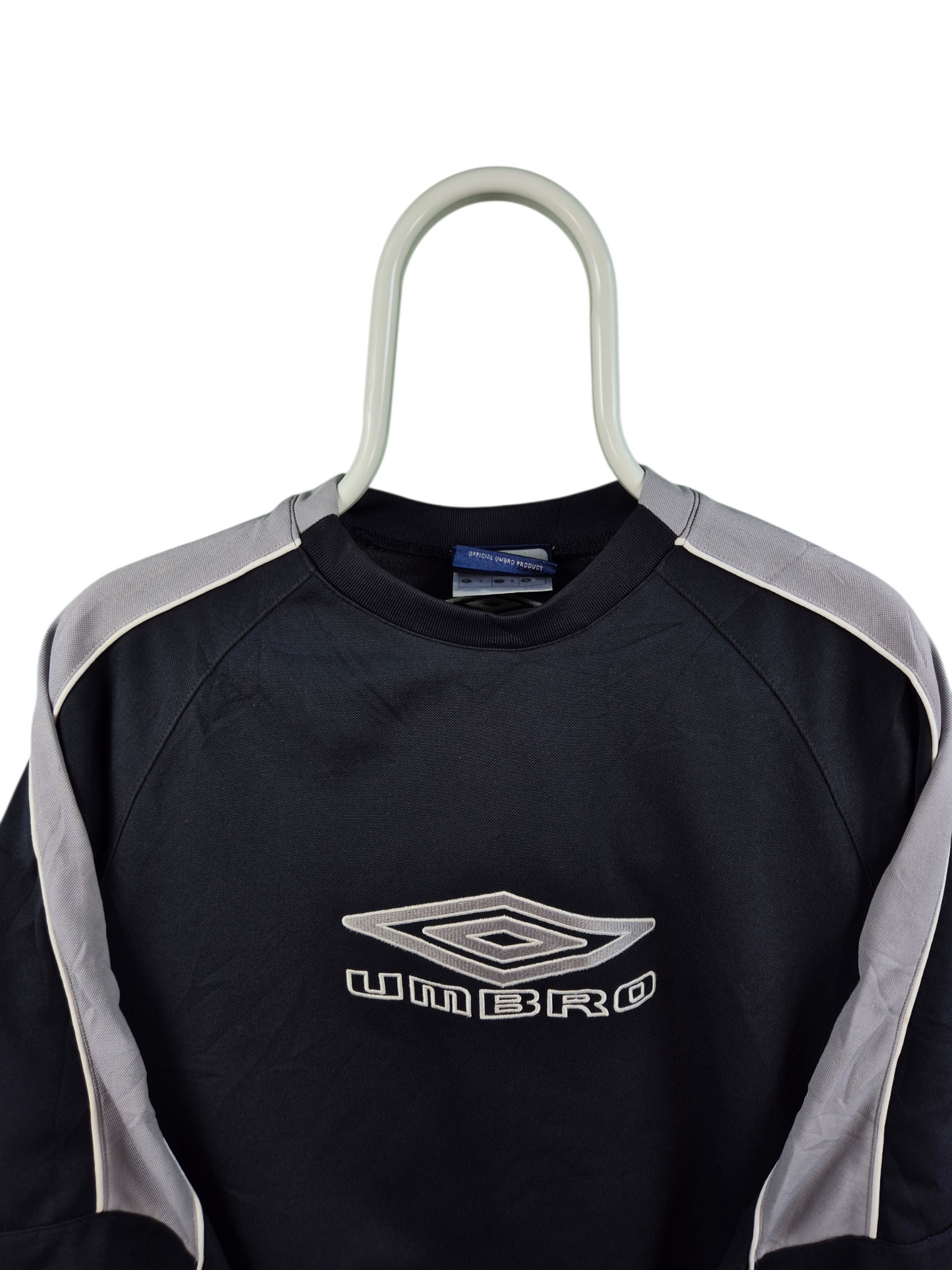 Umbro 90s Front Logo Sweater Heren | Grijs | Maat M