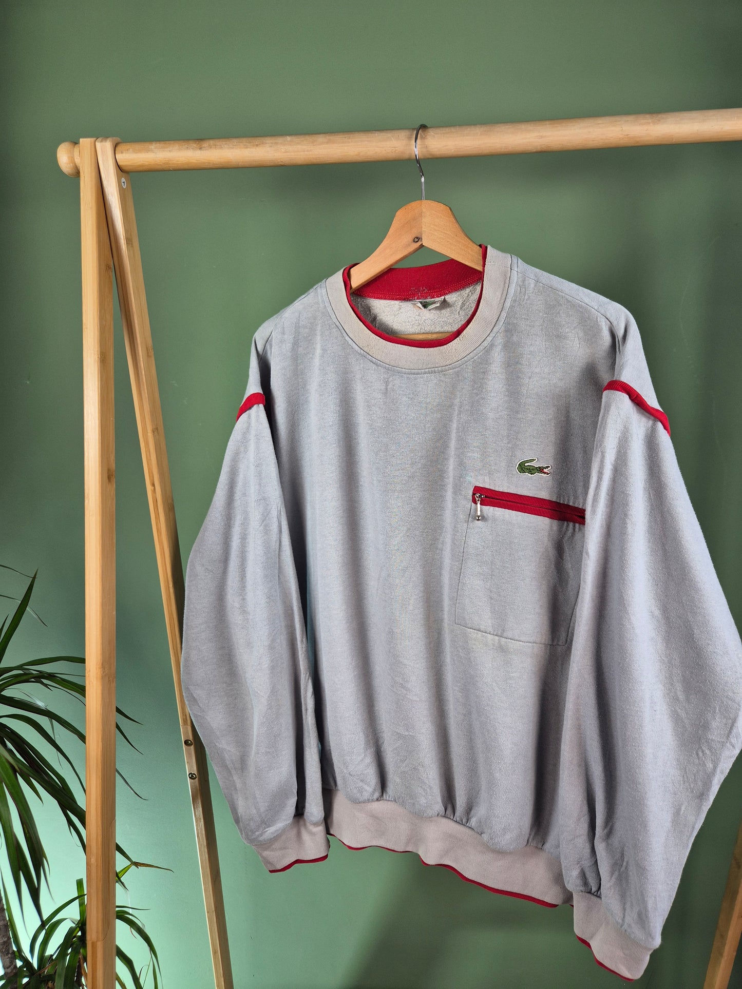 Lacoste 90s Chest Logo Sweater Heren | Blauw | Maat L