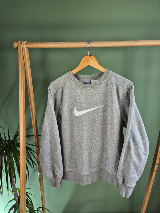 Nike Swoosh Sweater Dames | Grijs | Maat M