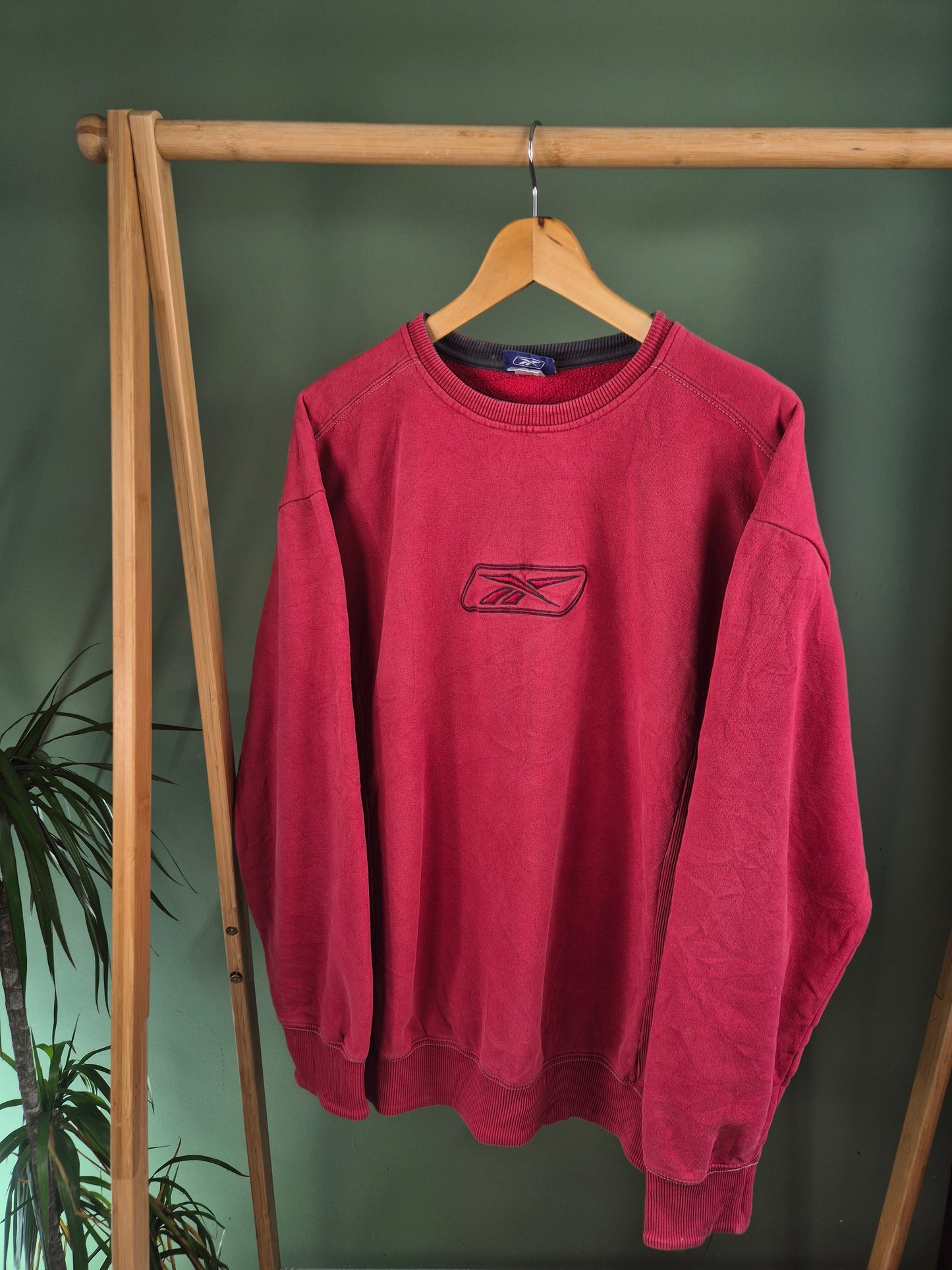 Reebok 90s Front Logo Sweater Heren | Rood | Maat XL
