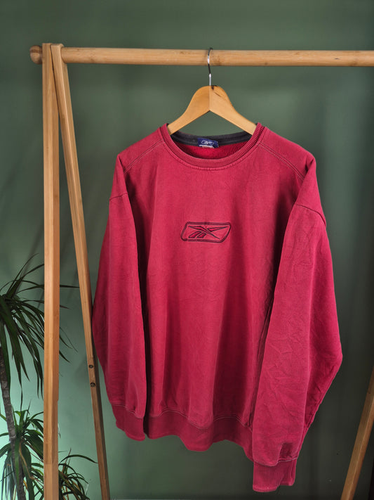 Reebok 90s Front Logo Sweater Heren | Rood | Maat XL