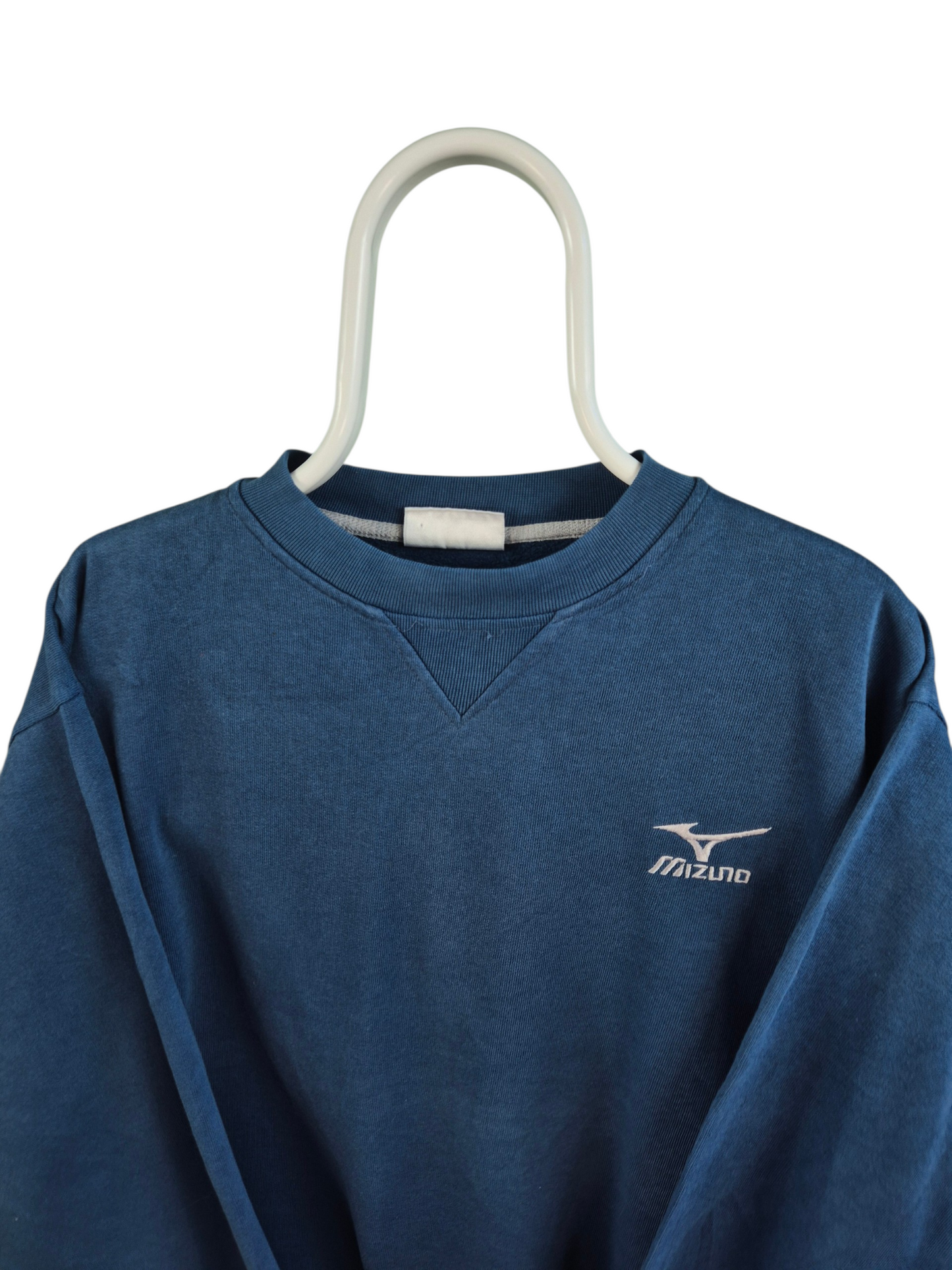Mizuno 90s Chest Logo Sweater Heren | Blauw | Maat XL