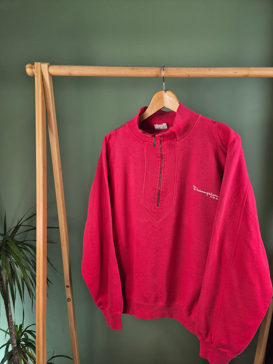 Champion USA Made Quarter Zip Sweater Dames | Roze | Maat M