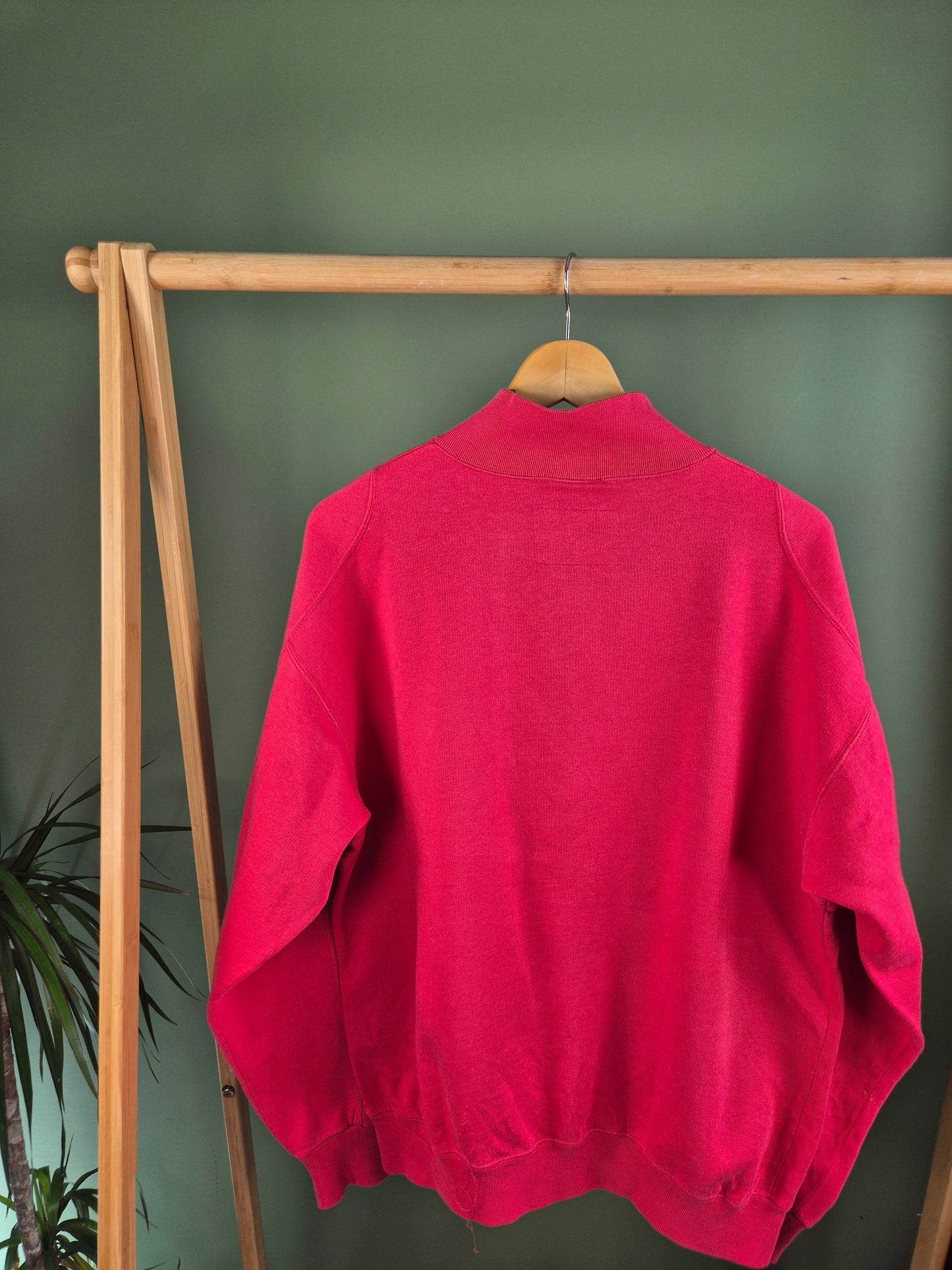 Champion USA Made Quarter Zip Sweater Dames | Roze | Maat M