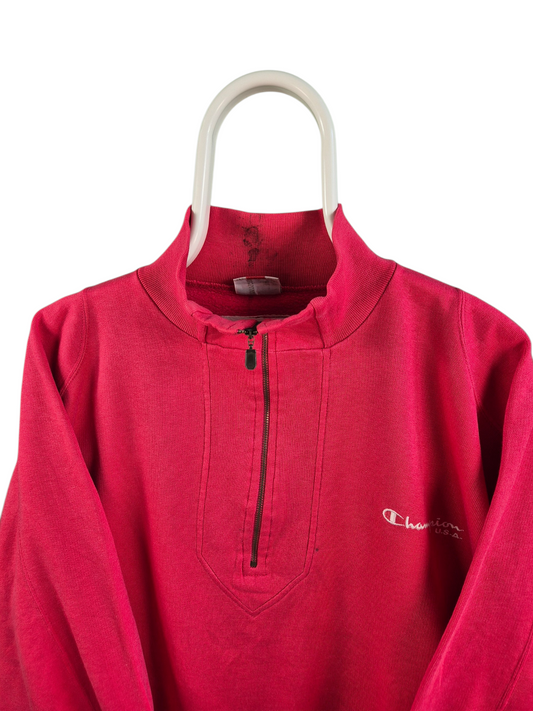 Champion USA Made Quarter Zip Sweater Dames | Roze | Maat M