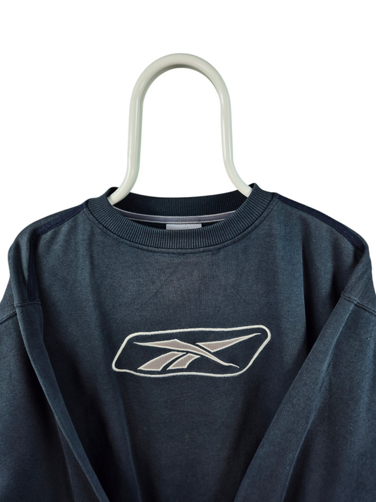 Reebok Front Logo Sweater Heren | Blauw | Maat S
