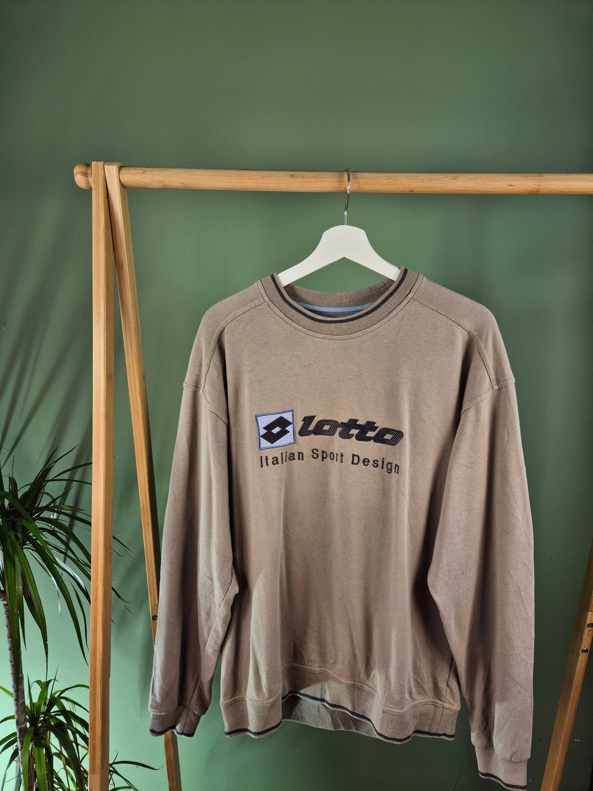 Lotto 90s Sweater Heren | Bruin | Maat M