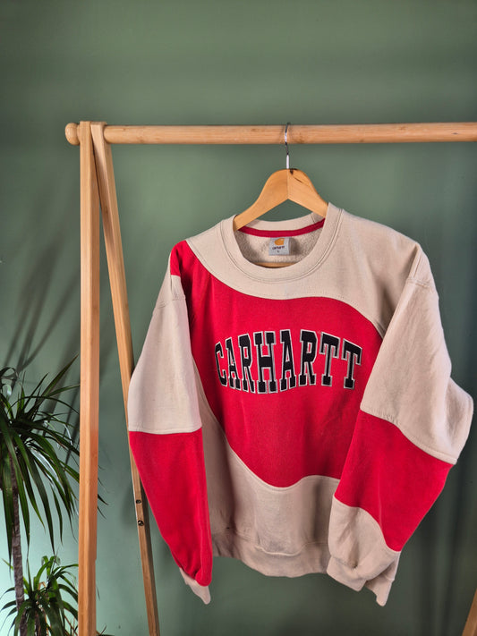 Carhartt Spell Out Rework Sweater Dames | Beige | Maat M