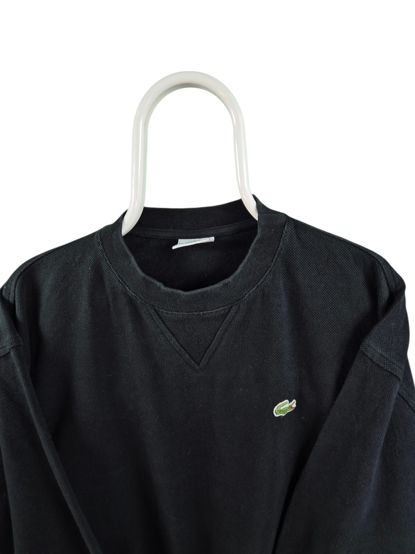Lacoste Chest Logo Sweater Heren | Zwart | Maat XL