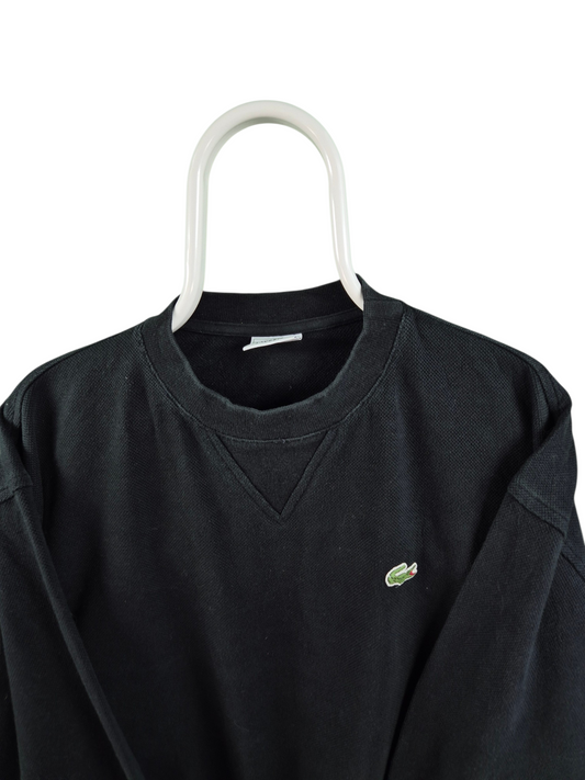 Lacoste Chest Logo Sweater Heren | Zwart | Maat XL