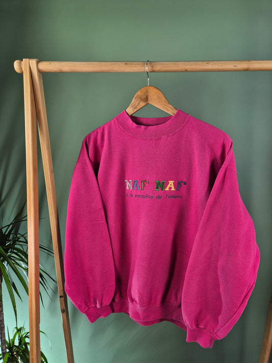 NafNaf 90s Sweater Dames | Roze | Maat M
