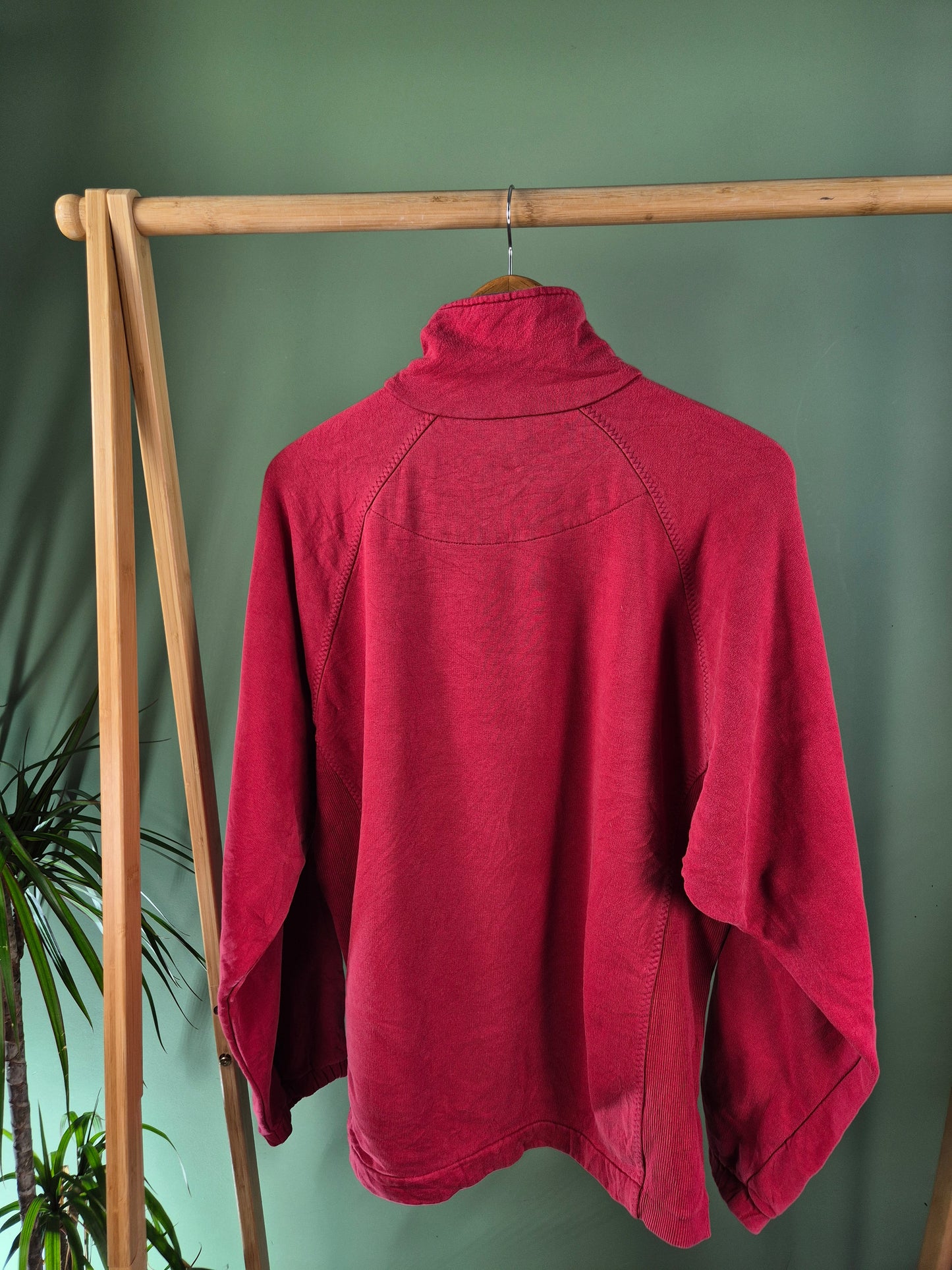 Umbro 90s Quarter Zip Sweater Heren | Rood | Maat M