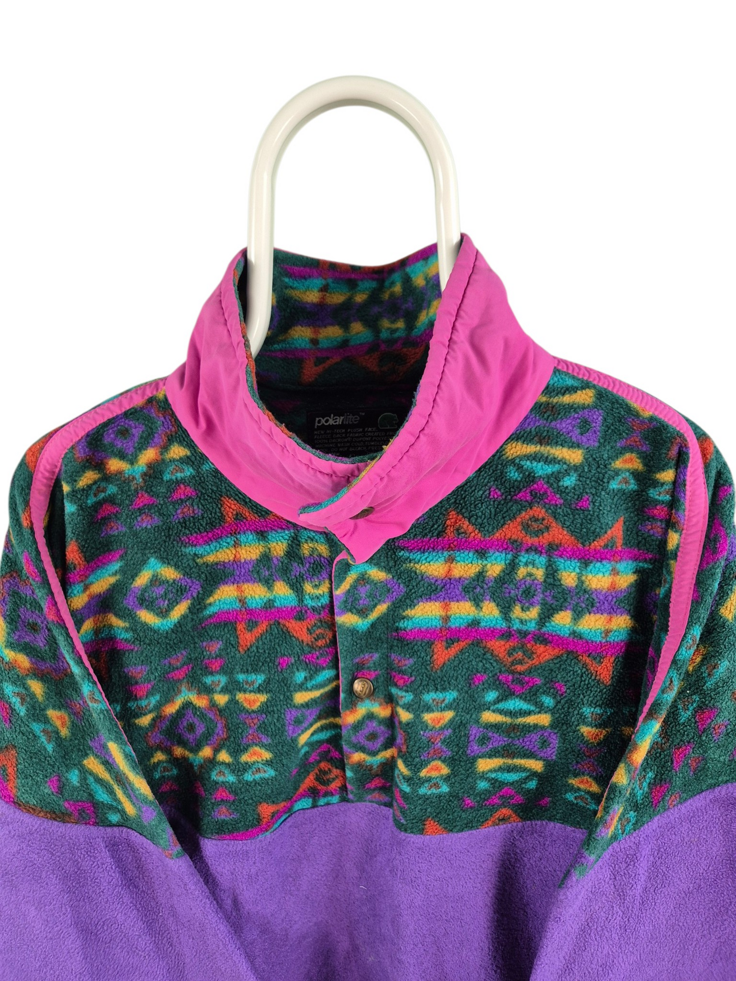 Crazy Fleece 90s Sweater Dames | Paars | Maat L