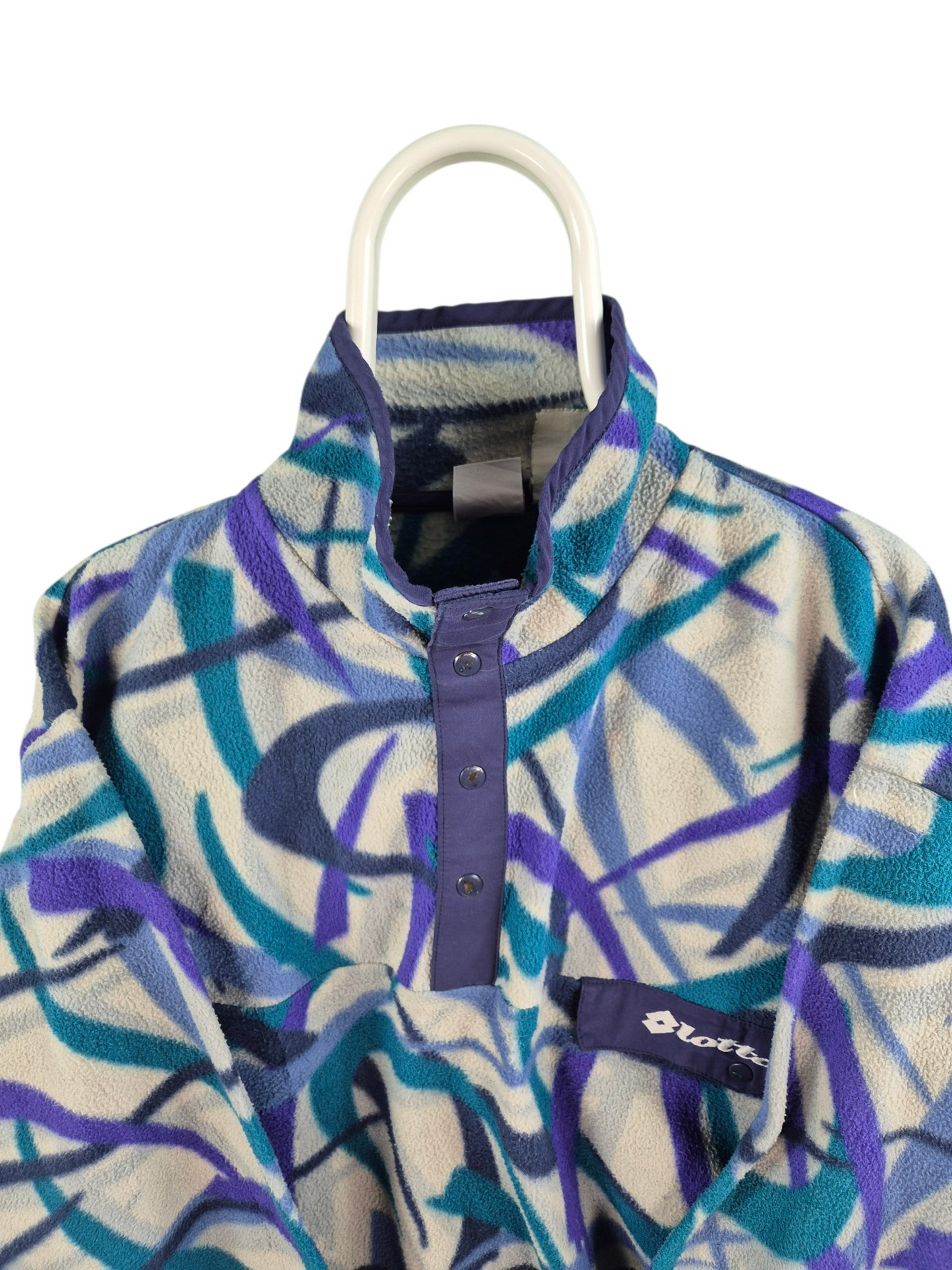 Lotto Crazy Fleece 90s Sweater Heren | Grijs | Maat XL