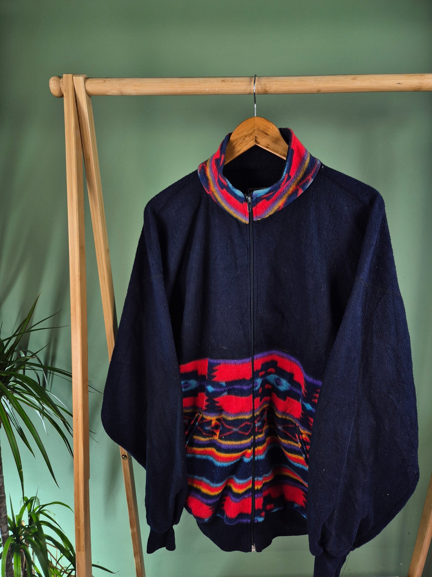 Crazy Fleece 90s Vest Heren | Blauw | Maat L