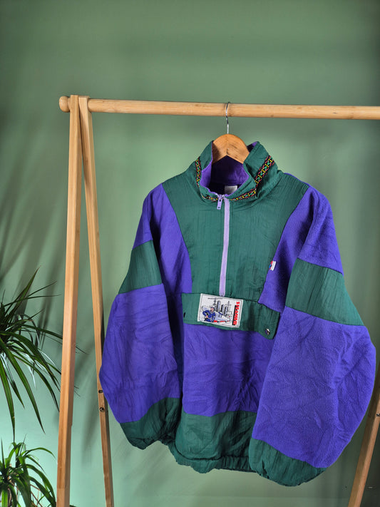 Crazy Fleece 90s Oversized Sweater Dames | Paars | Maat M
