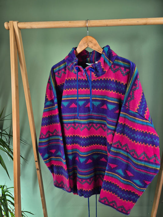 Crazy Fleece 90s Oversized Vest Dames | Roze | Maat L