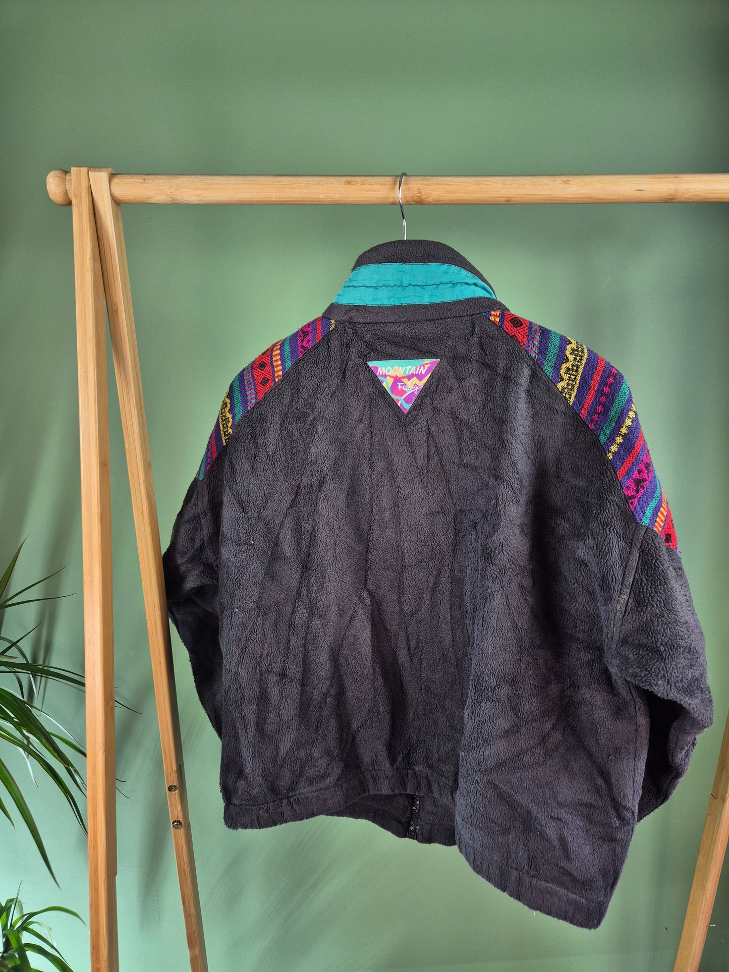 Crazy Fleece 90s Sweater Dames | Zwart | Maat S