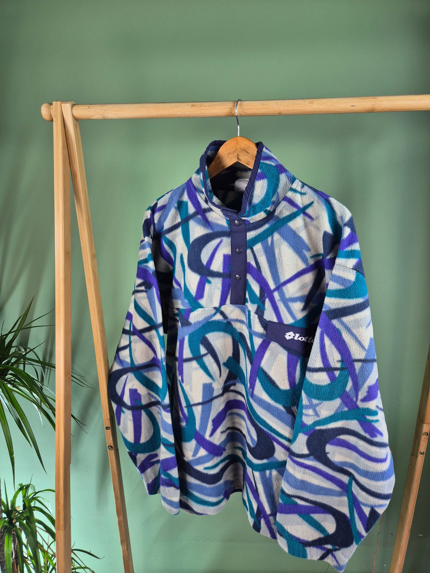 Lotto Crazy Fleece 90s Sweater Heren | Grijs | Maat XL