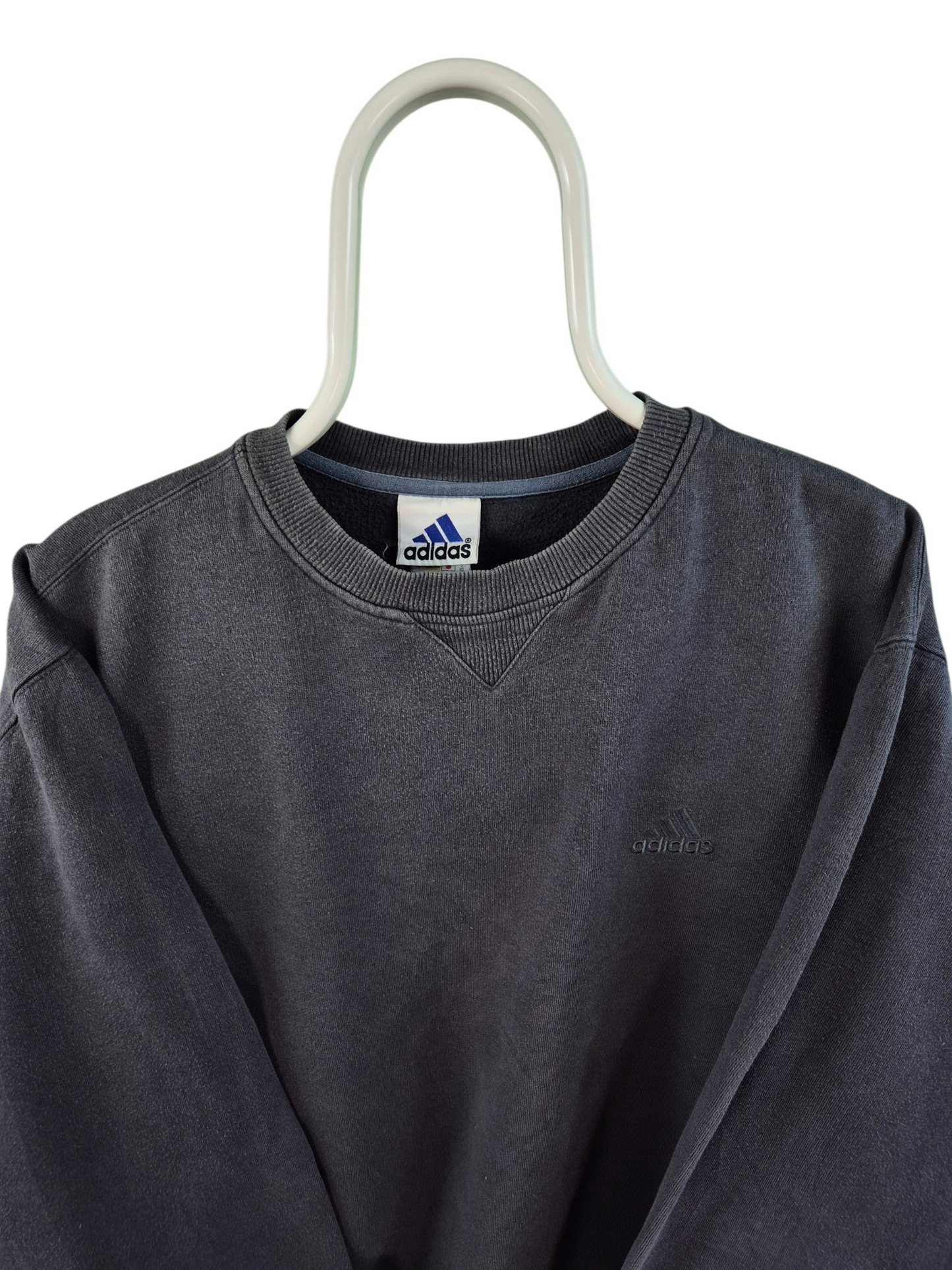Adidas 90s Chest Logo Sweater Heren | Grijs | Maat L