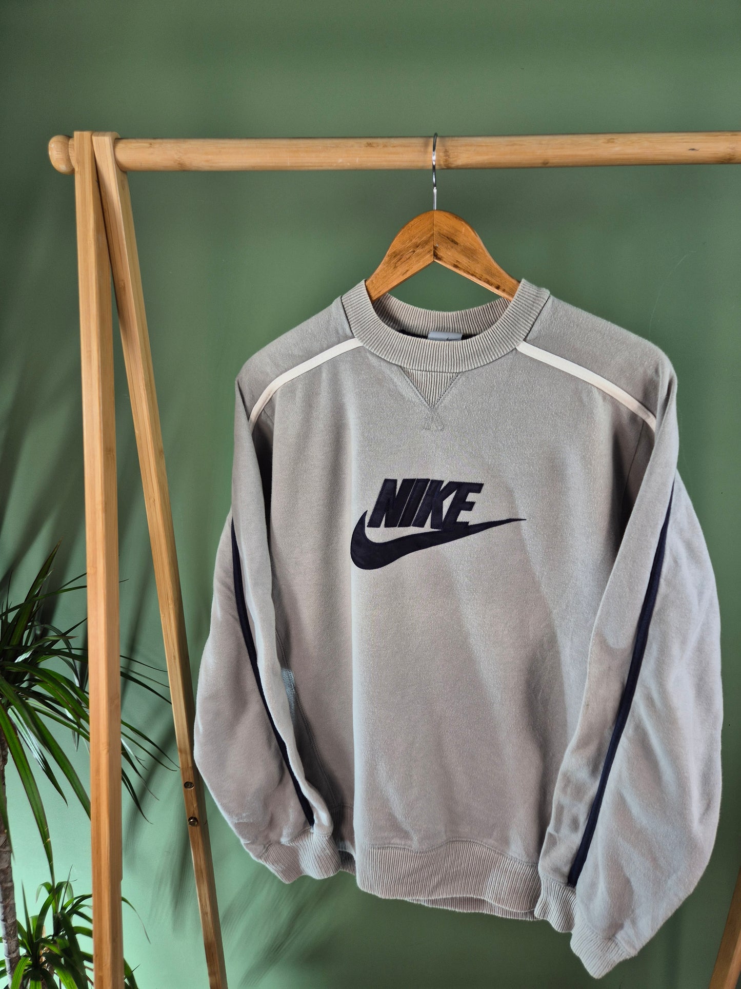 Nike 90s Front Logo Sweater Heren | Grijs | Maat S