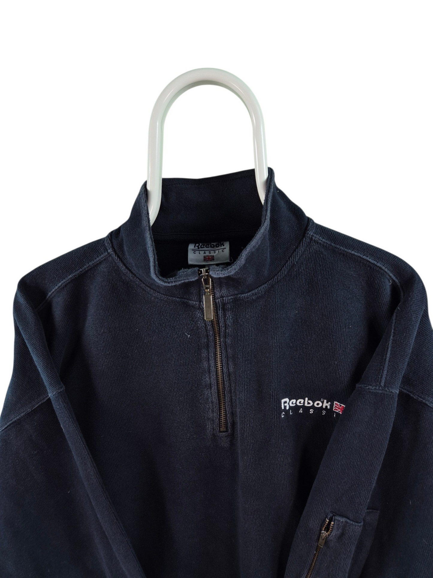Reebok 90s Quarter Zip Sweater Heren | Blauw | Maat XL