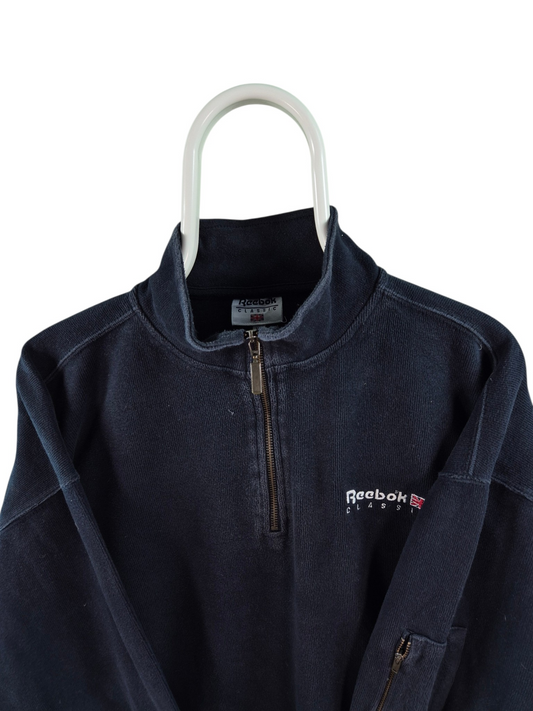 Reebok 90s Quarter Zip Sweater Heren | Blauw | Maat XL