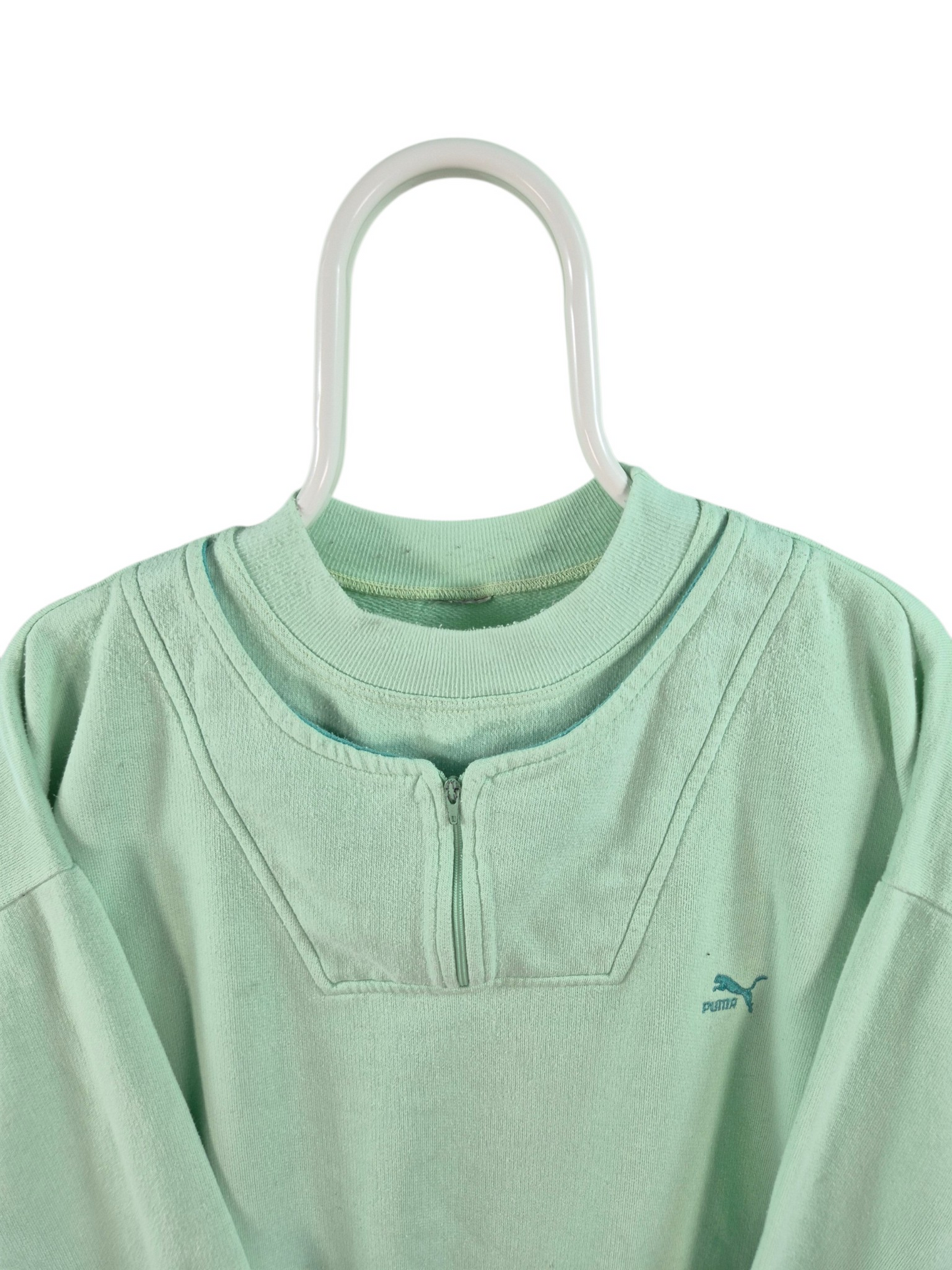 Puma 90s Quarter Zip Sweater | Groen | Maat M