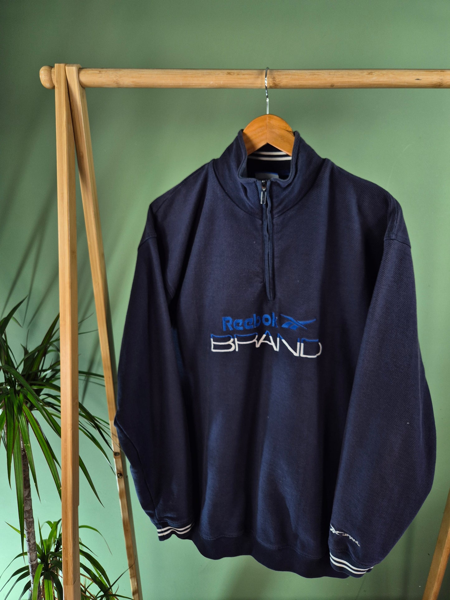 Reebok 90s Quarter Zip Sweater Heren | Blauw | Maat L
