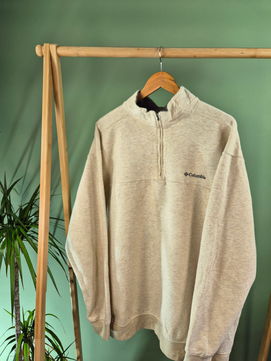 Columbia Quarter Zip Sweater Heren | Beige | Maat XXL
