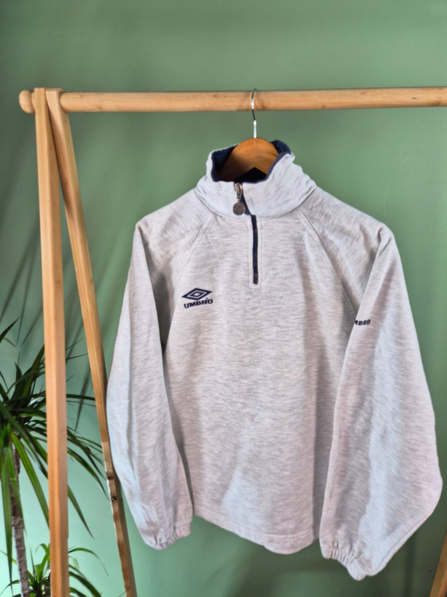 Umbro 90s Quarter Zip Sweater Dames | Grijs | Maat M