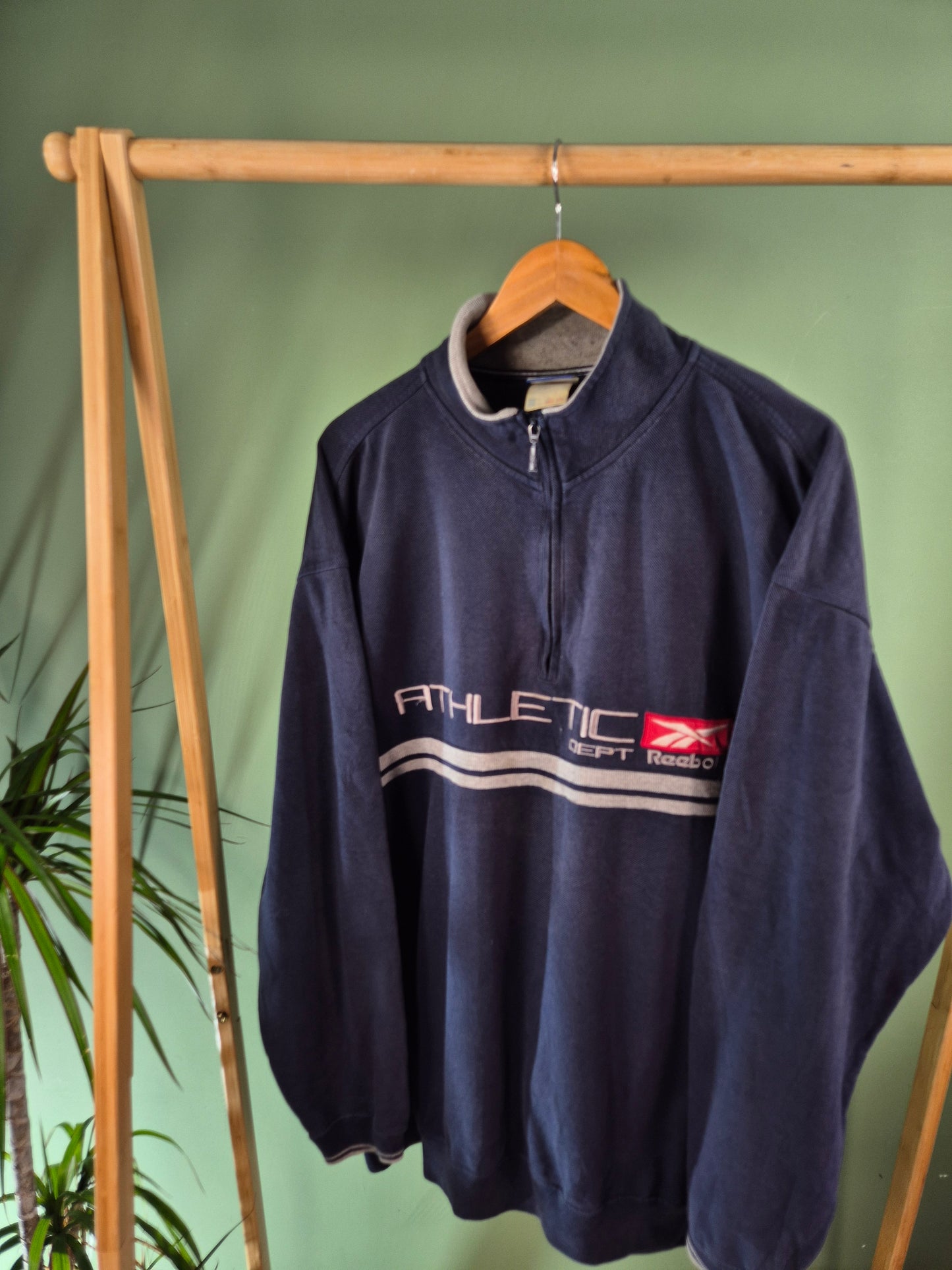 Reebok 90s Quarter Zip Sweater Heren | Blauw | Maat XL