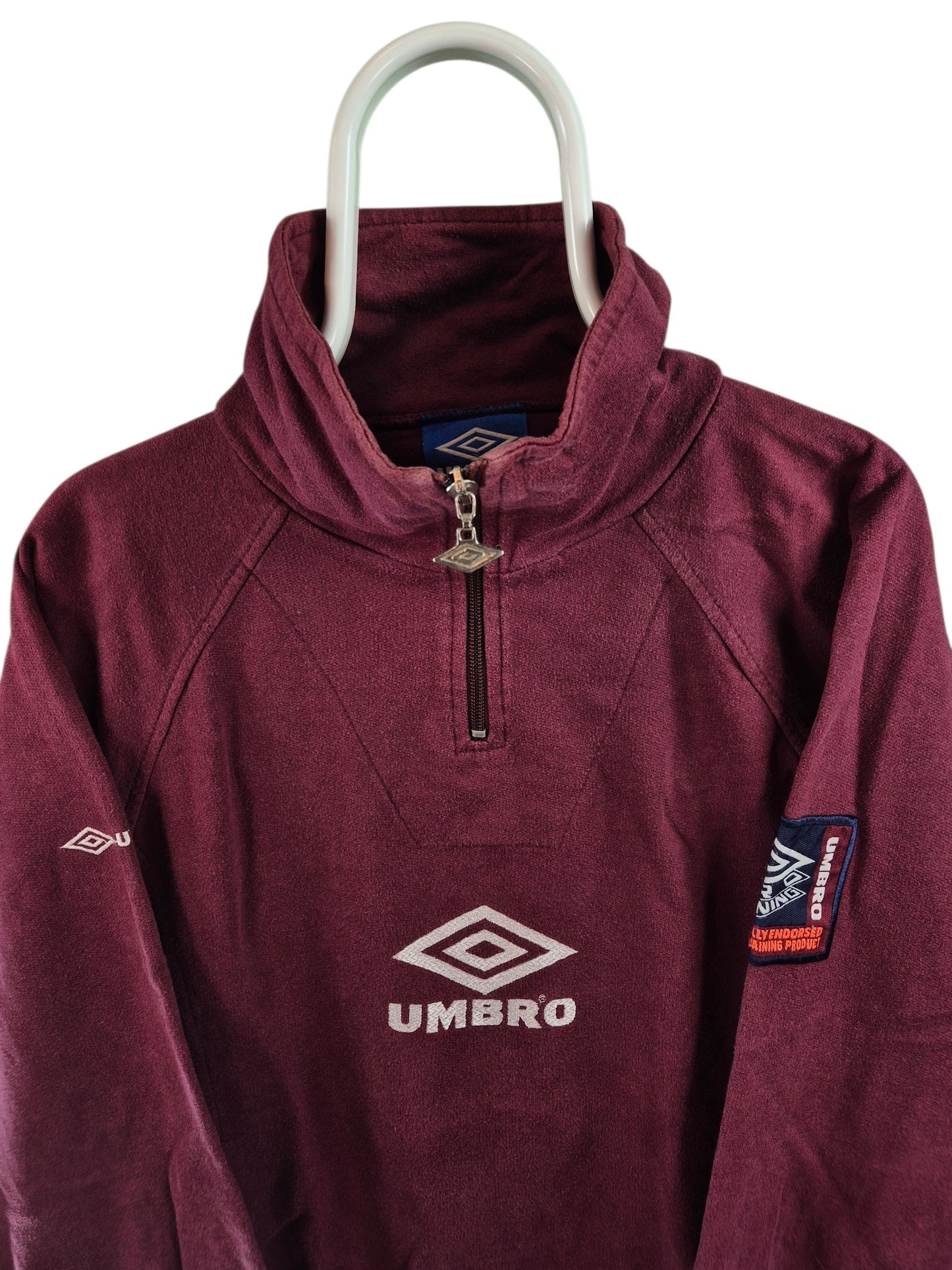 Umbro 90s RARE Quarter Zip Sweater Dames | M