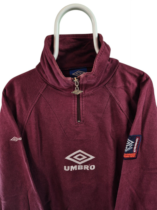Umbro 90s RARE Quarter Zip Sweater Dames | M