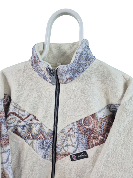Crazy 90s Fleece Jack Dames | Creme | Maat M