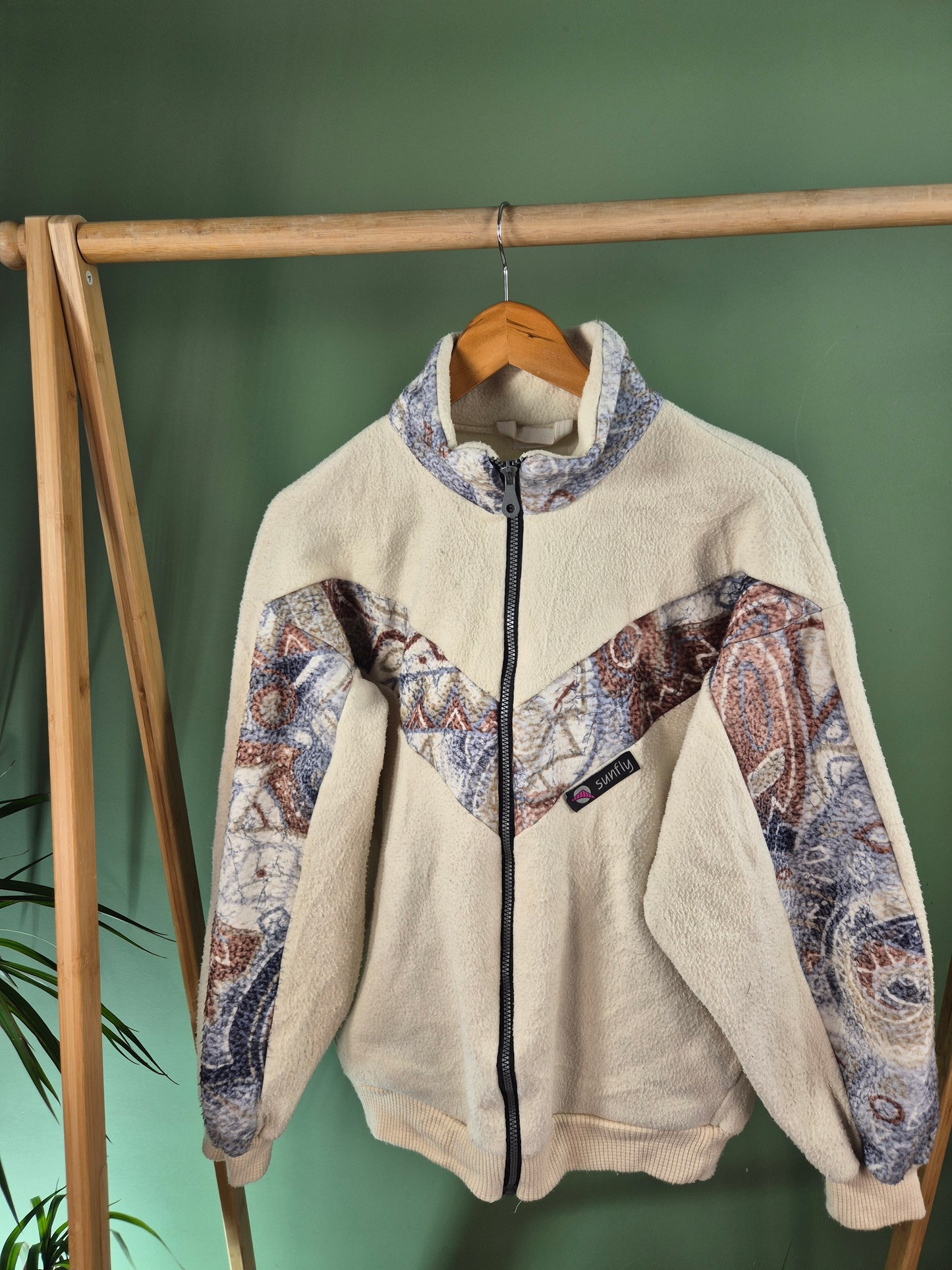 Crazy 90s Fleece Jack Dames | Creme | Maat M