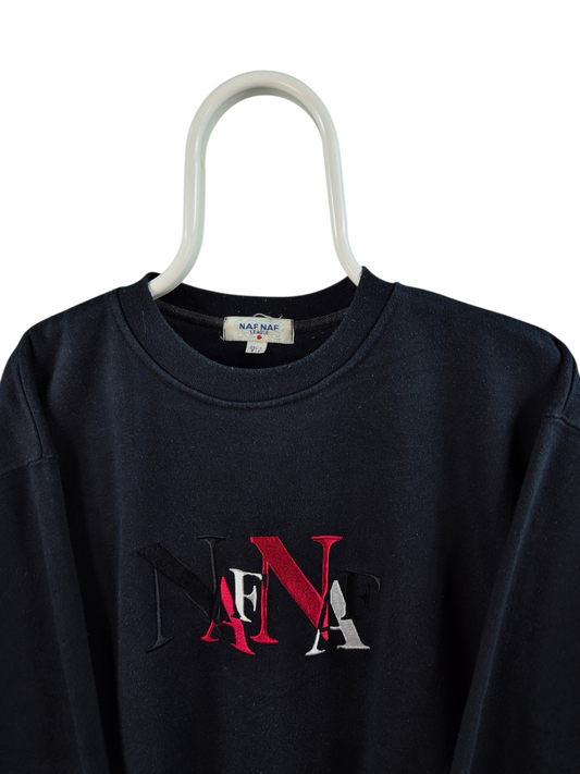 NafNaf 90s Sweater Dames | Zwart | Maat L