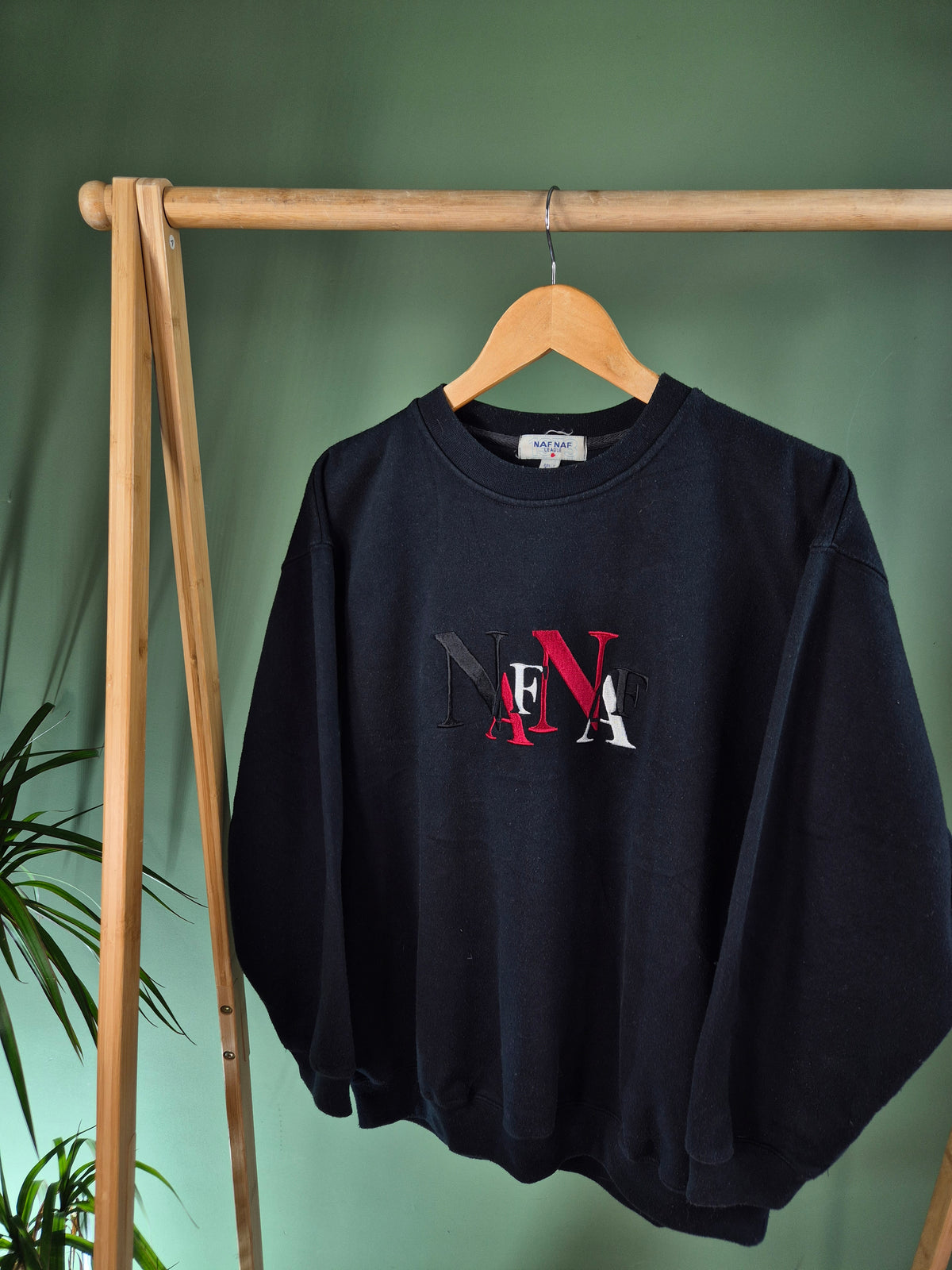 NafNaf 90s Sweater Dames | Zwart | Maat L