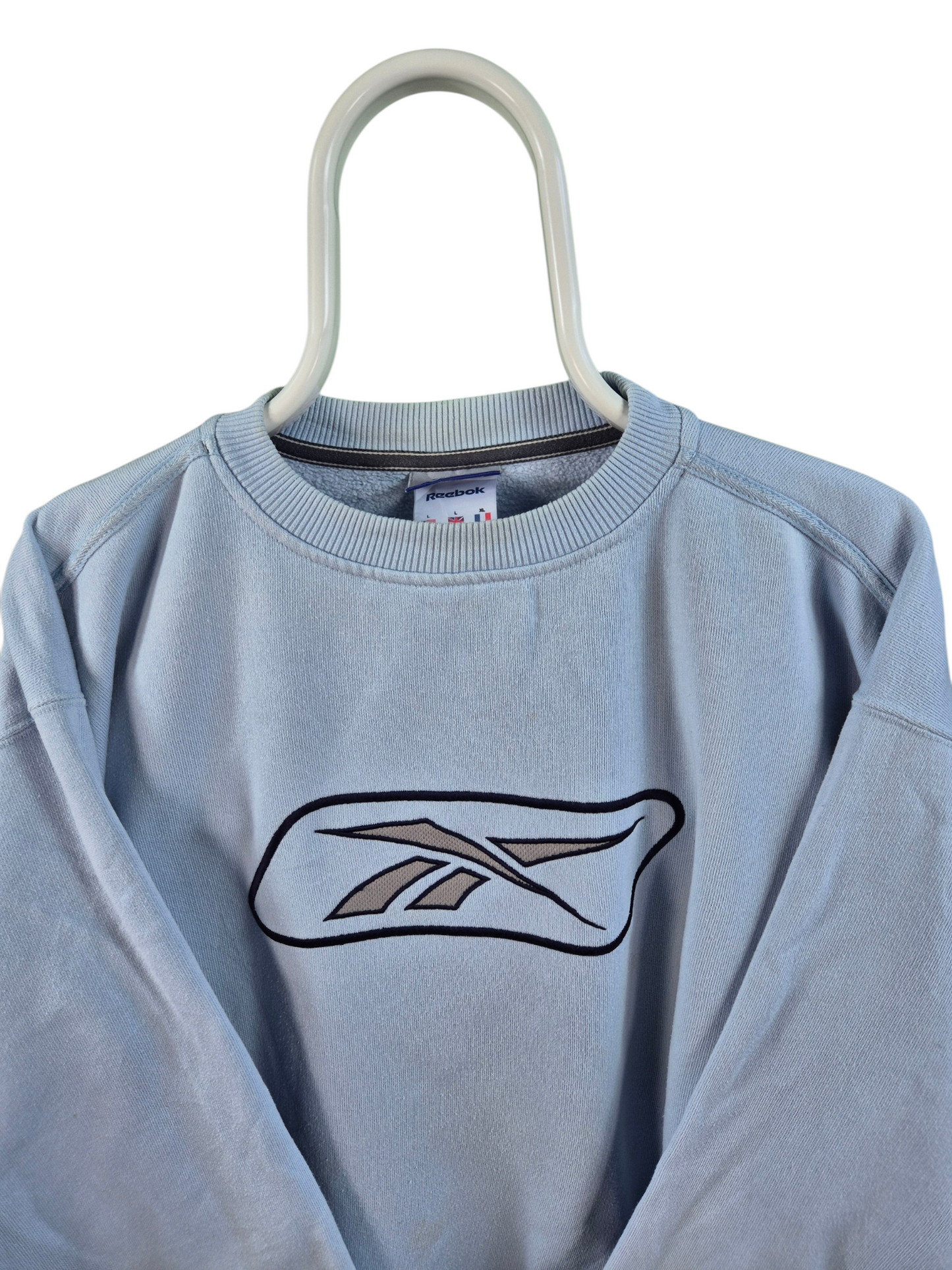 Reebok 90s Front Logo Sweater Heren | Blauw | Maat XL