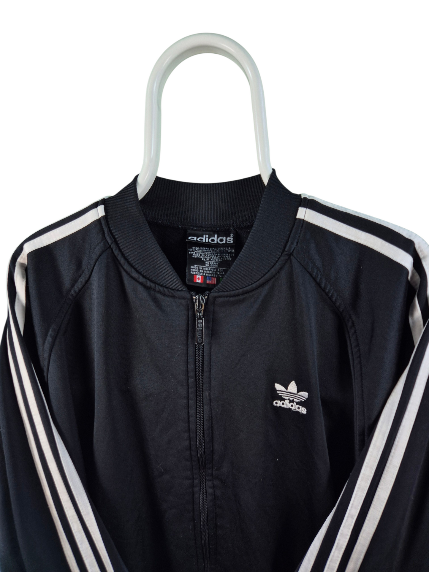 Adidas 80s 3-Stripes Bomberjack Heren | Zwart | Maat XXL