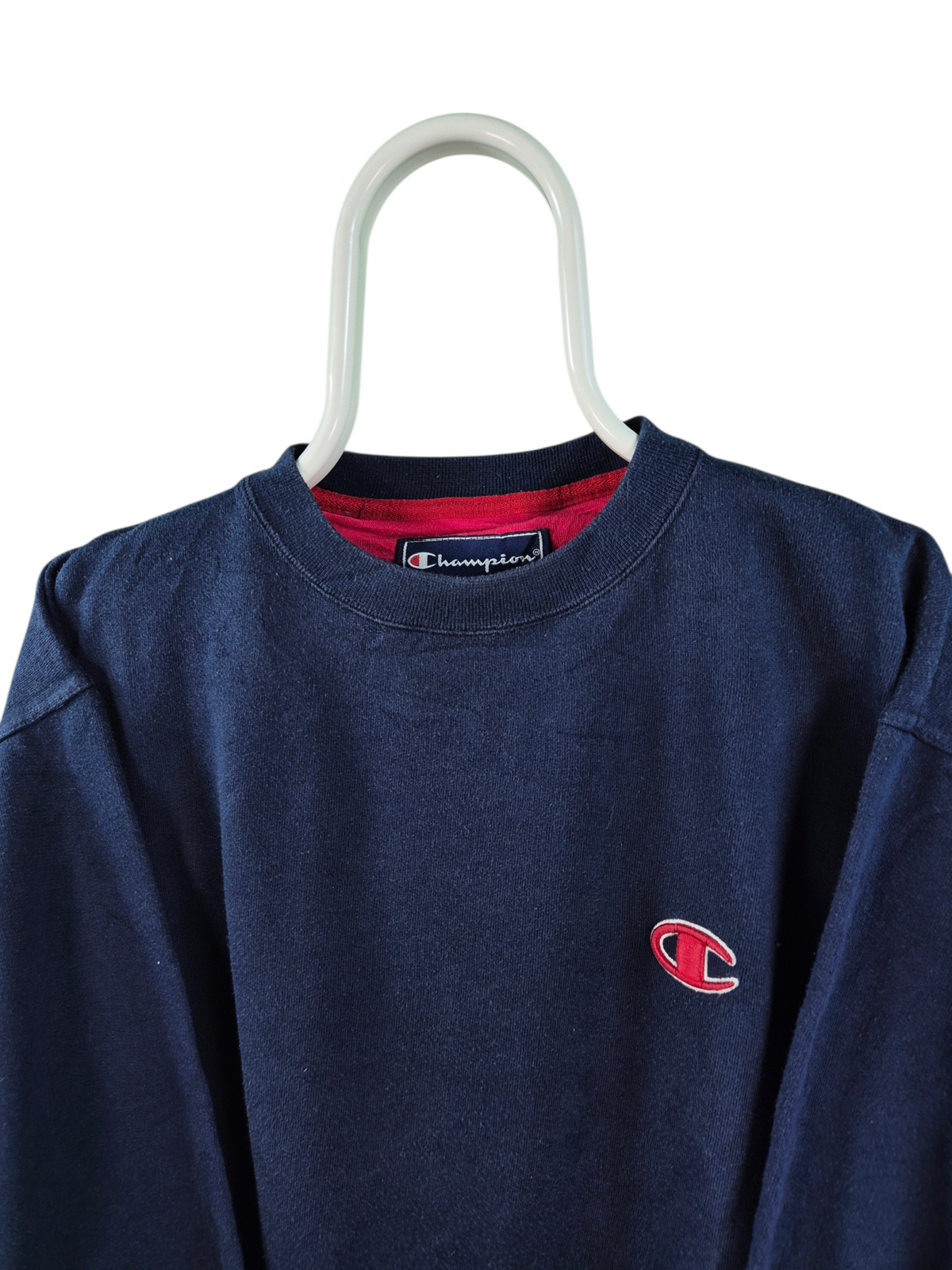 Champion USA Made Chest Logo Sweater Heren | Blauw | Maat L