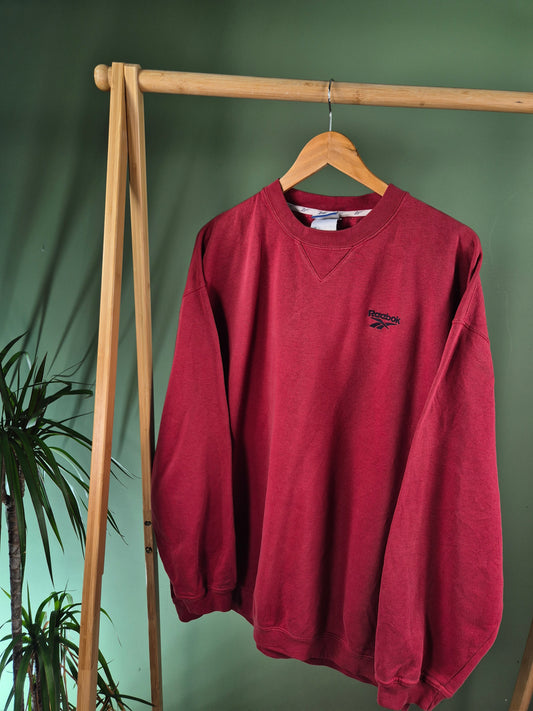 Reebok 90s Sweater Heren | Rood | Maat XL