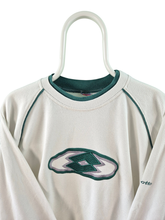 Lotto 90s Front Logo Sweater Dames | Wit | Maat M