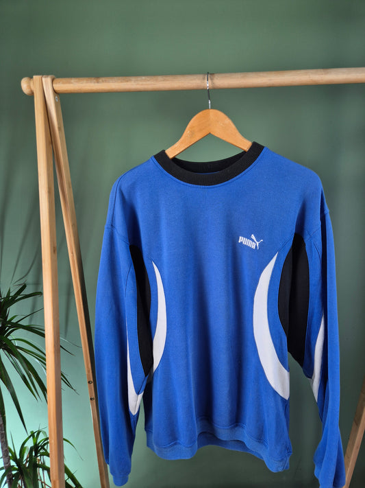 Puma 90s Sweater Heren | Blauw | Maat XL
