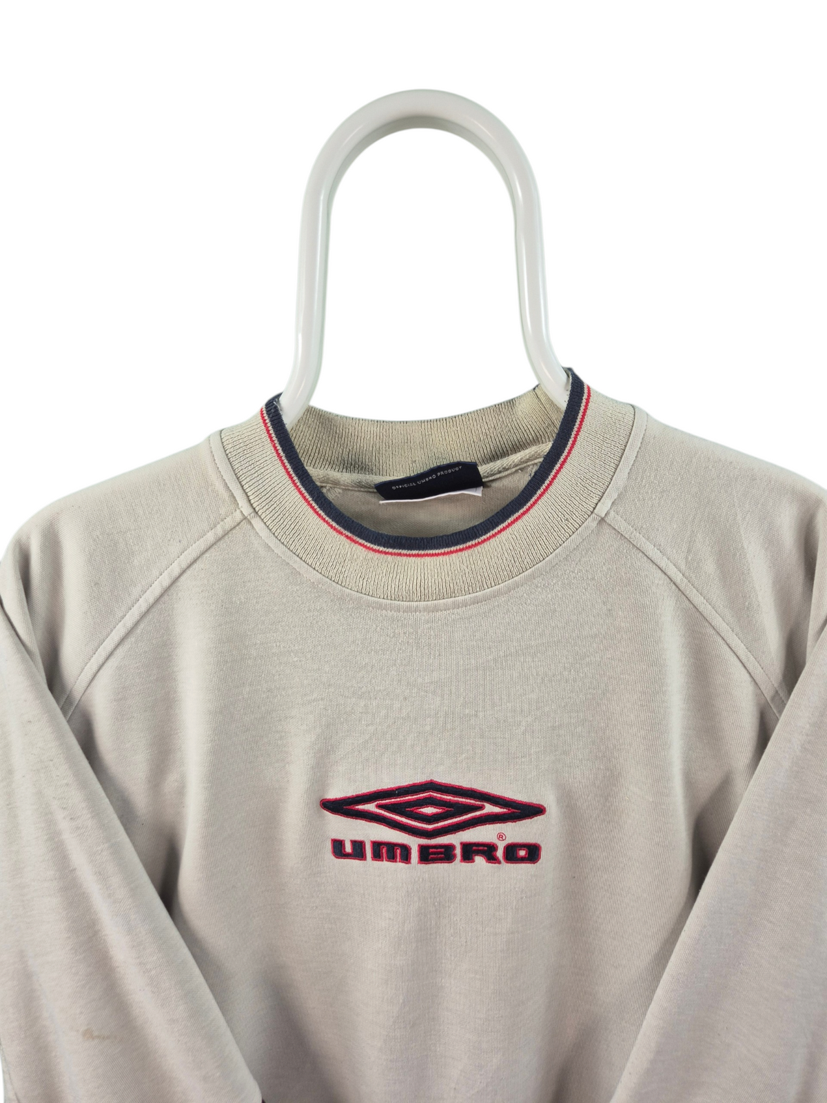Umbro 90s Front Logo Sweater Heren | Beige | Maat L