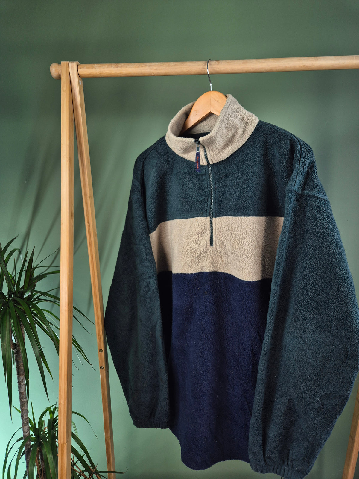 Crazy Fleece 90s Sweater Heren | Groen | Maat XL